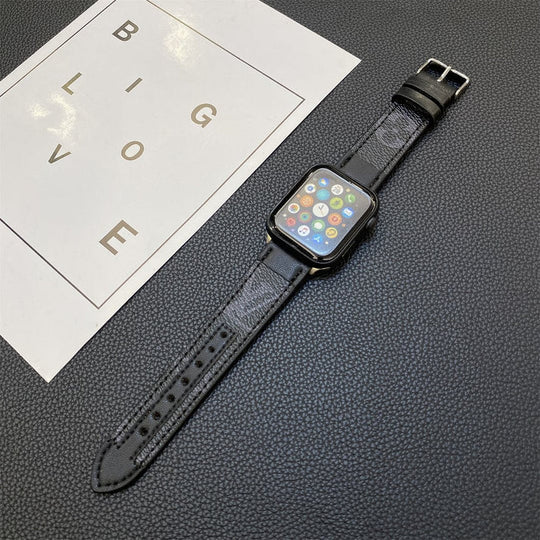 Apple Watch Genuine Designer Strap Stitching Monogram