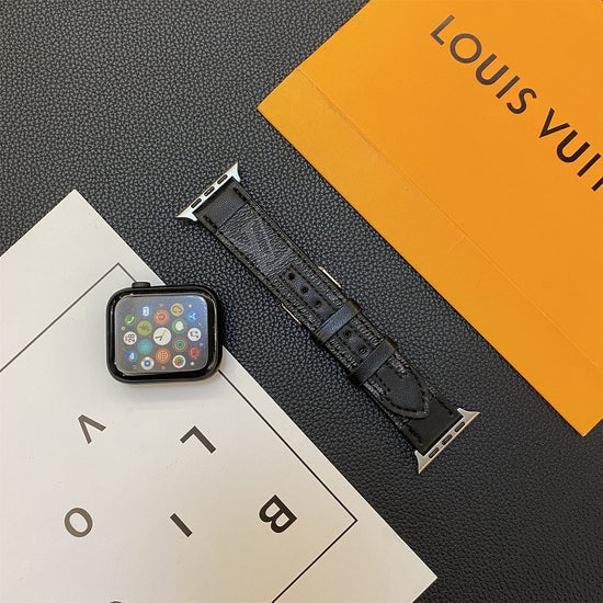 Apple Watch Genuine Designer Strap Stitching Monogram