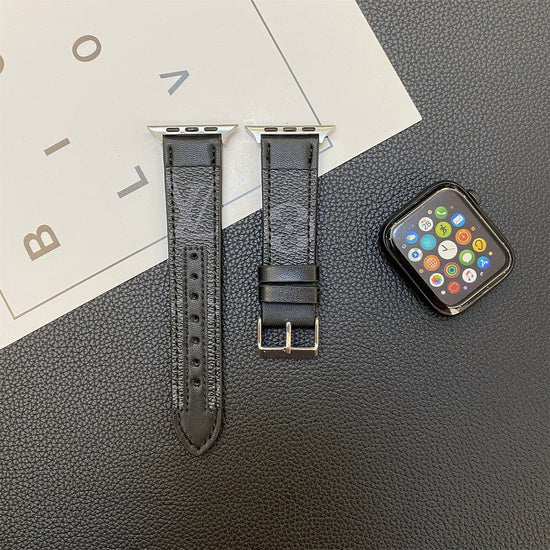 Apple Watch Genuine Designer Strap Stitching Monogram