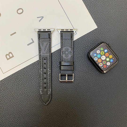 Apple Watch Genuine Designer Strap Stitching Monogram