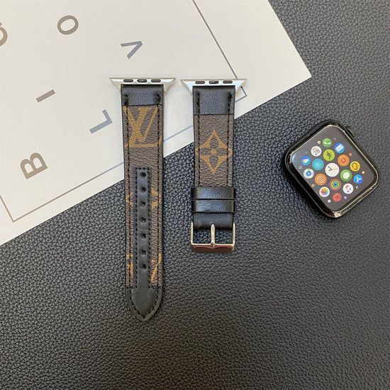 Apple Watch Genuine Designer Strap Stitching Monogram