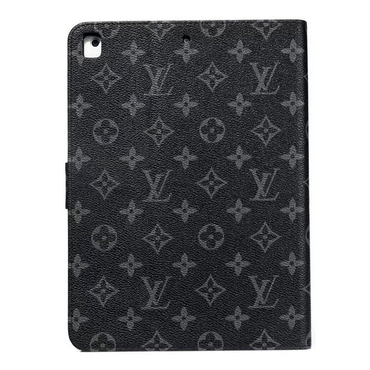 Elegant Monogram Canvas Flip Cover for Apple iPad | Luxury-Inspired Protective Case