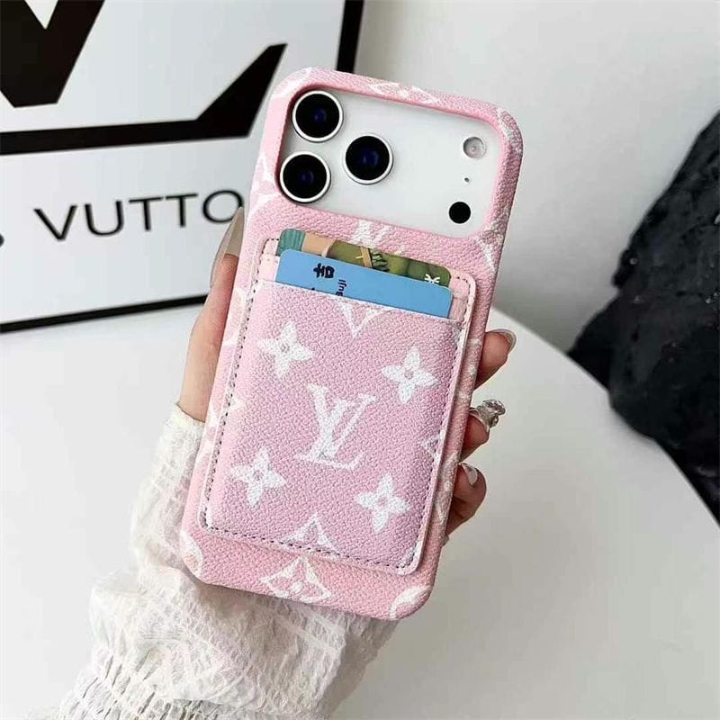 Luxury Card Holder iPhone Case – Designer Crossbody Cover for iPhone 17 Pro Max / 16 / 15 / 14