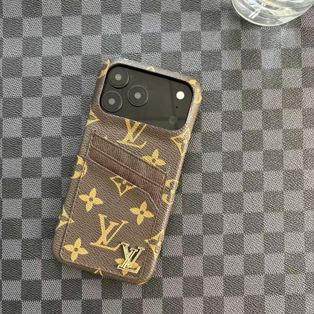 Luxury Card Slot iPhone 17 Pro Max Case – Designer Crossbody Cover
