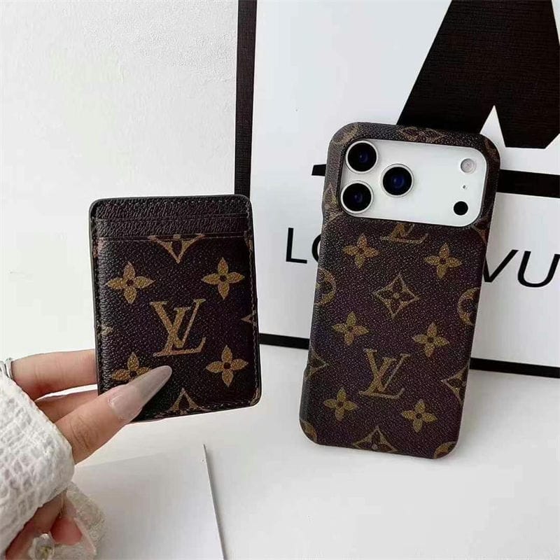 Luxury Card Holder iPhone Case – Designer Crossbody Cover for iPhone 17 Pro Max / 16 / 15 / 14