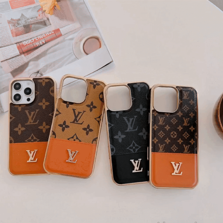 Luxury Monogram iPhone Case – Designer Card Holder Crossbody Cover for iPhone 17 Pro Max / 16 / 15 / 14