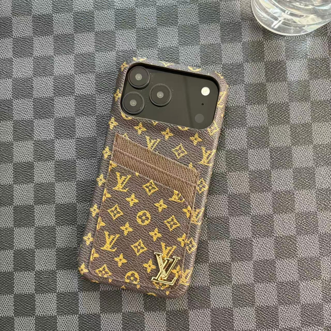 Luxury Card Slot iPhone 17 Pro Max Case – Designer Crossbody Cover