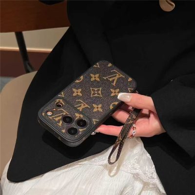 Monogram Phone Case with Strap – Luxury Style for iPhone 17 / 16 / 15 / 14