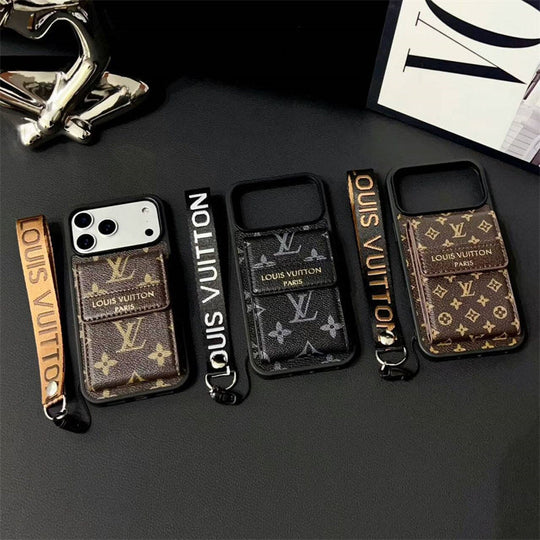 Louis Vuitton Phone Case with Card Holder & Strap