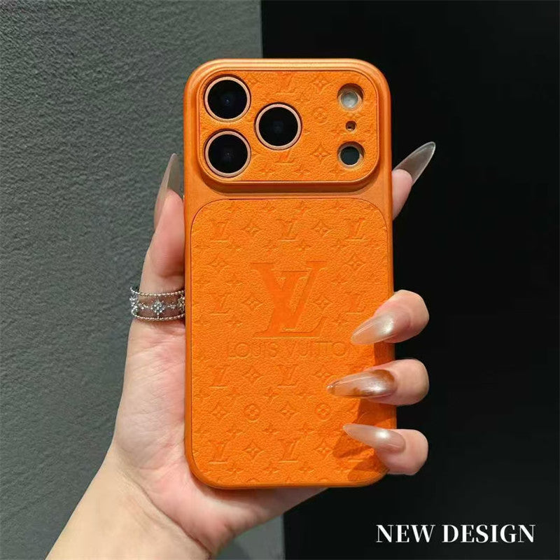 Orange Fibre Phone Case – Elegant Designer Style for iPhone 17 / 16 / 15 / 14