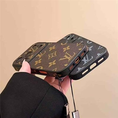 Monogram Phone Case with Strap – Luxury Style for iPhone 17 / 16 / 15 / 14