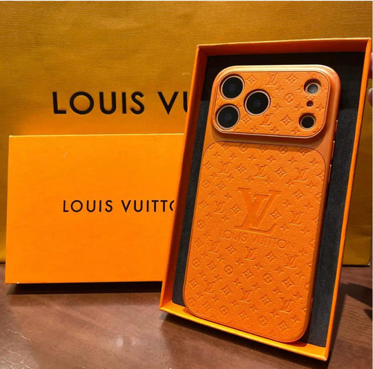 Orange Fibre Phone Case – Elegant Designer Style for iPhone 17 / 16 / 15 / 14