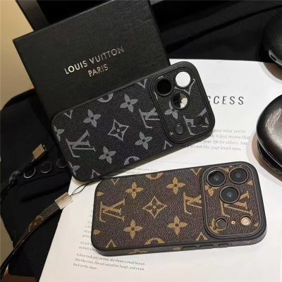 Monogram Phone Case with Strap – Luxury Style for iPhone 17 / 16 / 15 / 14