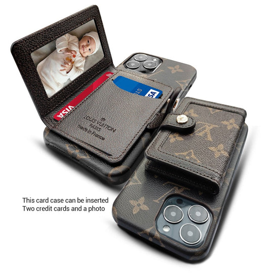 Luxury Signature Card Holder Case for iPhone 17 Pro Max – Designer Phone Cover