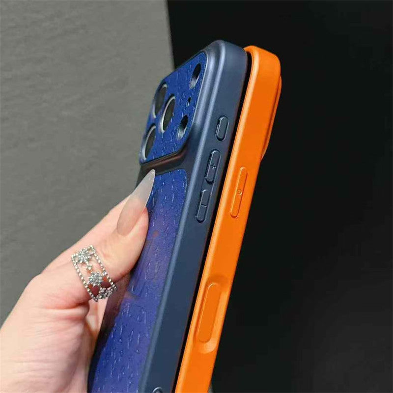 Orange Fibre Phone Case – Elegant Designer Style for iPhone 17 / 16 / 15 / 14