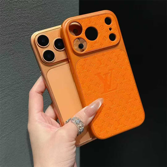 Orange Fibre Phone Case – Elegant Designer Style for iPhone 17 / 16 / 15 / 14