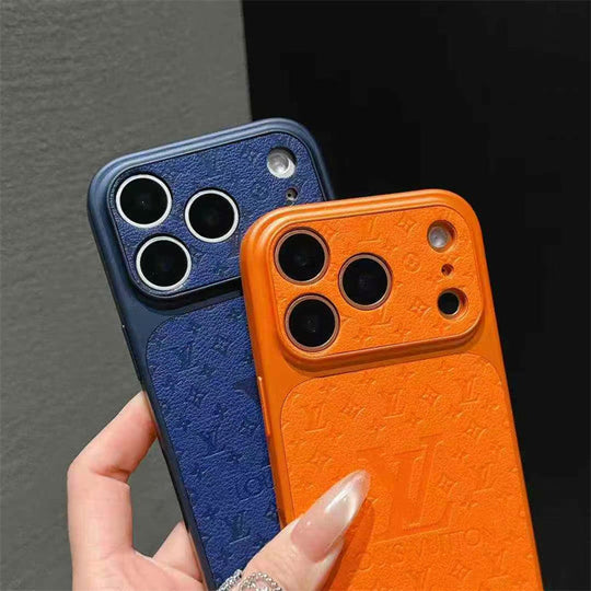 Orange Fibre Phone Case – Elegant Designer Style for iPhone 17 / 16 / 15 / 14
