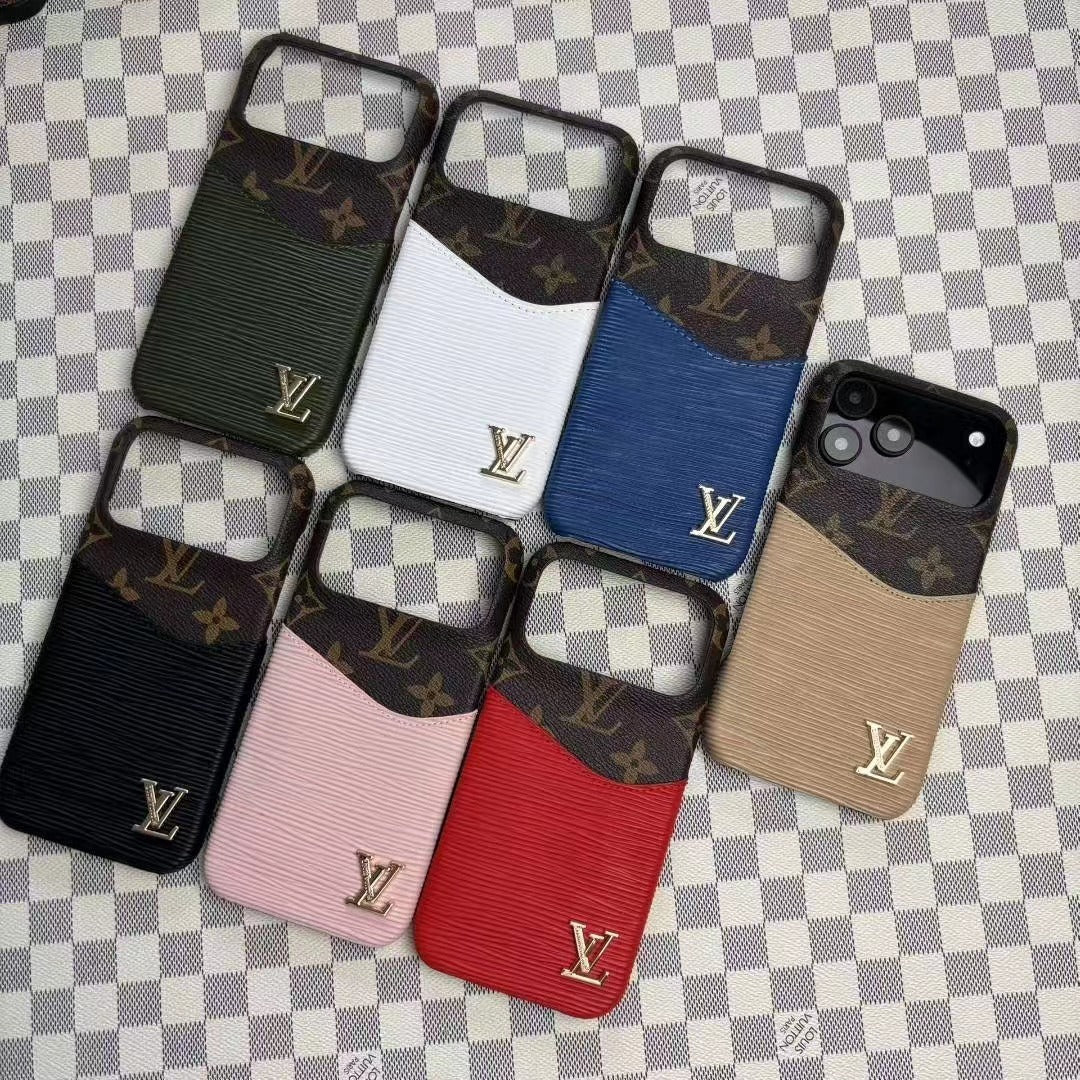 Luxury Card Holder iPhone 17 Pro Max Case – Designer Crossbody Cover