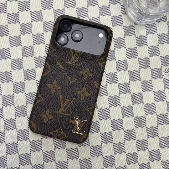 Luxury Card Holder iPhone 17 Pro Max Case – Designer Crossbody Cover