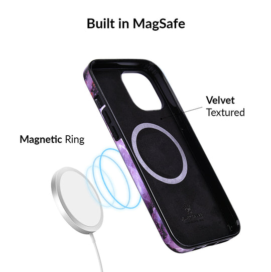 Purple Stone Marble iPhone Case – Luxury Aesthetic Phone Cover