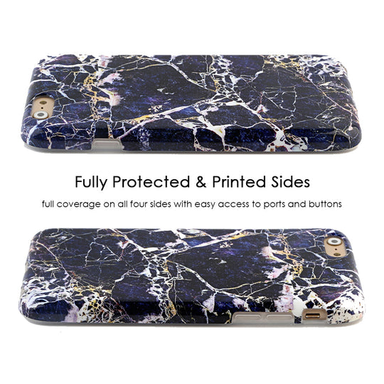 Midnight Gold Marble iPhone Case – Aesthetic Shockproof Phone Cover