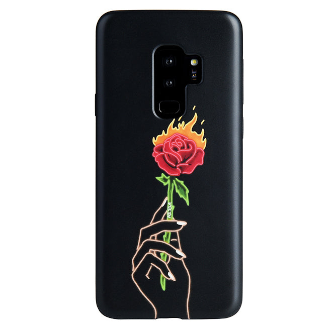 Neon Rose iPhone Case by Nessa iPhone Case – Cute Aesthetic Phone Cover
