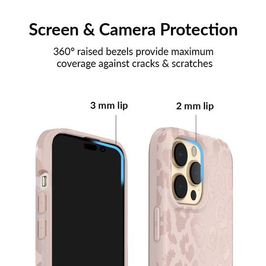 Nude Leopard iPhone Case – Trendy Protective Phone Cover