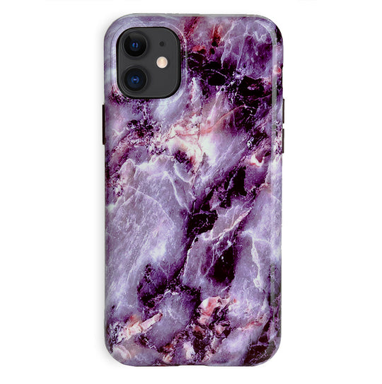 Purple Stone Marble iPhone Case – Luxury Aesthetic Phone Cover