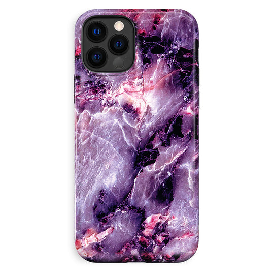 Purple Stone Marble iPhone Case – Luxury Aesthetic Phone Cover