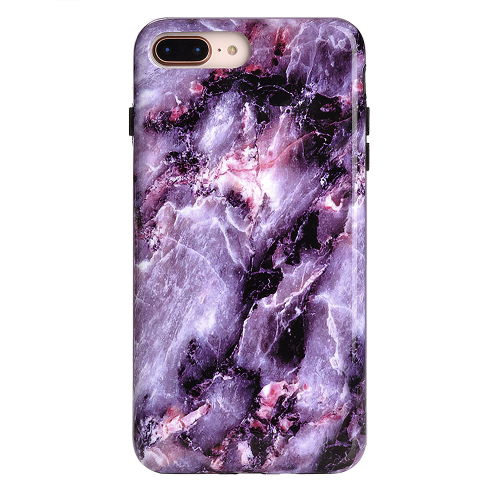 Purple Stone Marble iPhone Case – Luxury Aesthetic Phone Cover