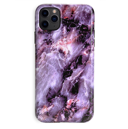 Purple Stone Marble iPhone Case – Luxury Aesthetic Phone Cover