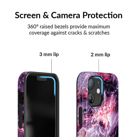 Purple Stone Marble iPhone Case – Luxury Aesthetic Phone Cover