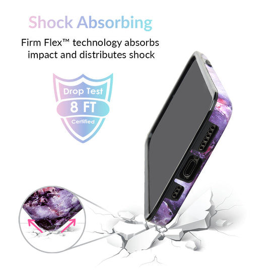 Purple Stone Marble iPhone Case – Luxury Aesthetic Phone Cover