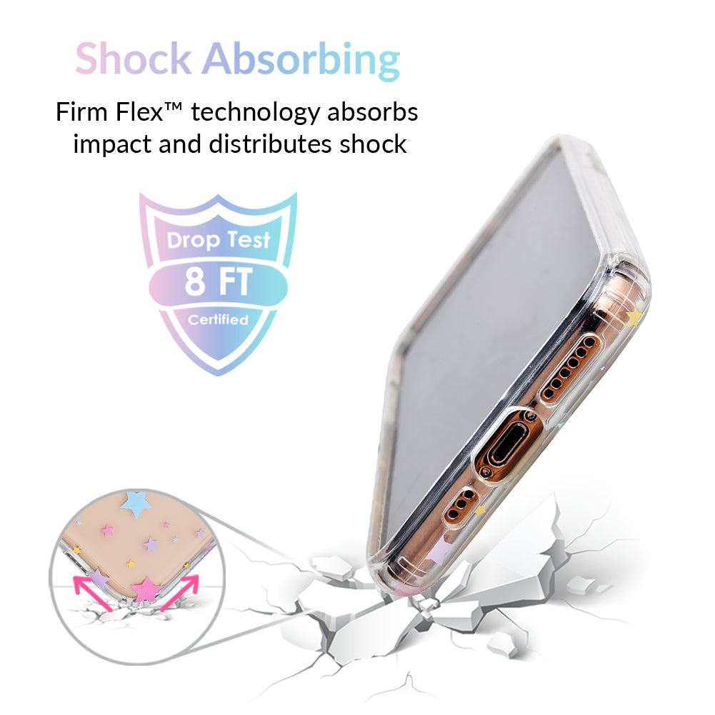 Pastel Starry Night Clear iPhone Case – Chic Designer-Style Phone Cover