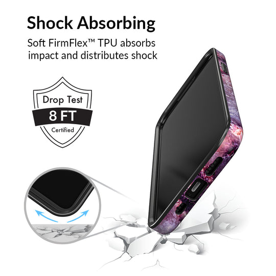 Purple Stone Marble iPhone Case – Luxury Aesthetic Phone Cover