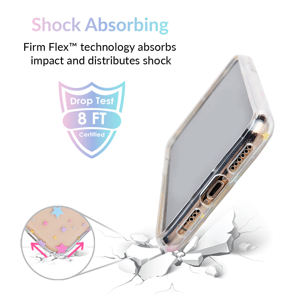 Pastel Starry Night Clear iPhone Case – Chic Designer-Style Phone Cover