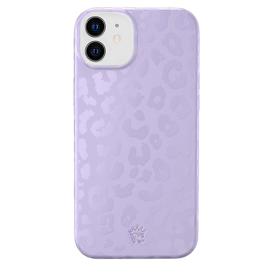 Lilac Leopard iPhone Case – Trendy Protective Phone Cover