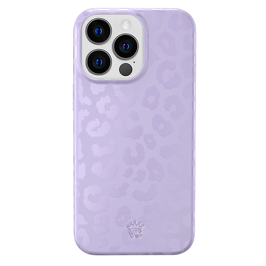 Lilac Leopard iPhone Case – Trendy Protective Phone Cover