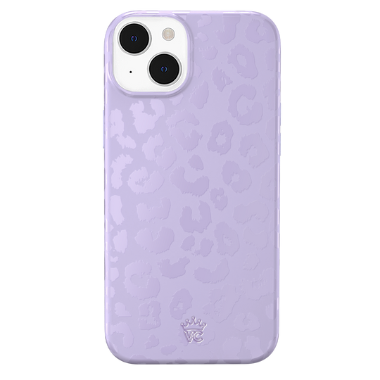 Lilac Leopard iPhone Case – Trendy Protective Phone Cover