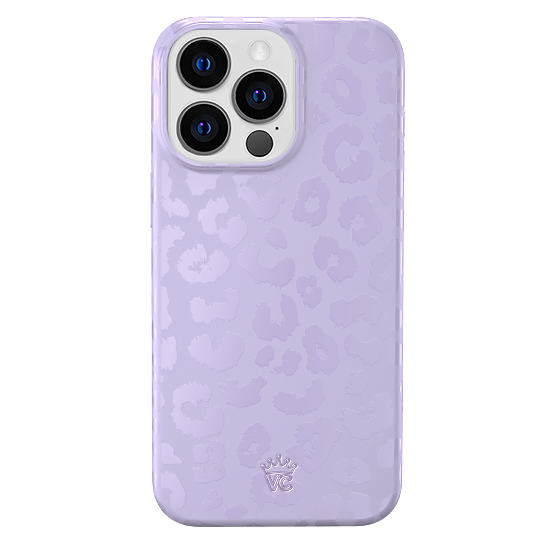 Lilac Leopard iPhone Case – Trendy Protective Phone Cover