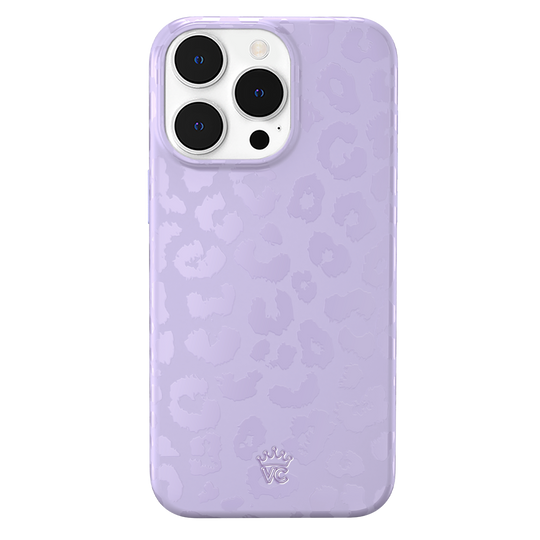 Lilac Leopard iPhone Case – Trendy Protective Phone Cover