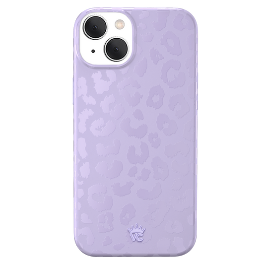 Lilac Leopard iPhone Case – Trendy Protective Phone Cover