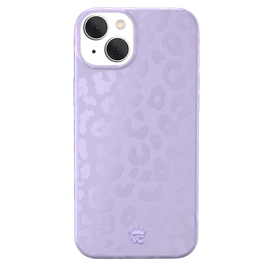 Lilac Leopard iPhone Case – Trendy Protective Phone Cover