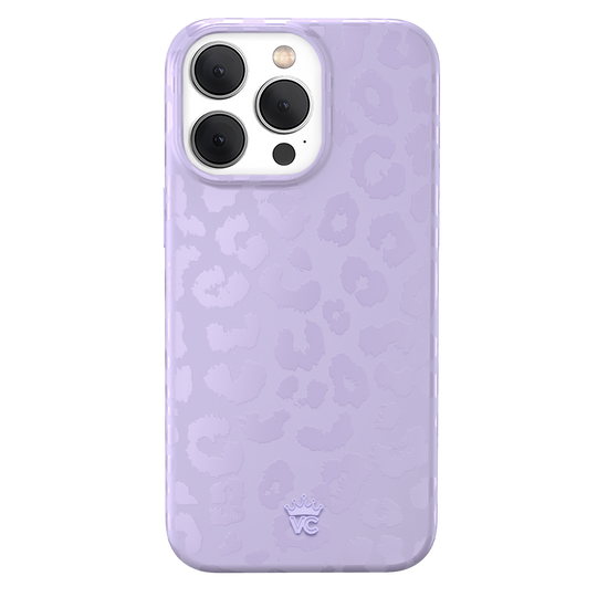 Lilac Leopard iPhone Case – Trendy Protective Phone Cover