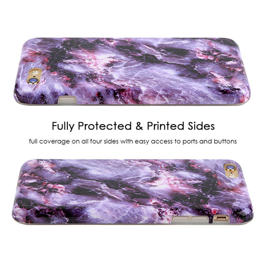 Purple Stone Marble iPhone Case – Luxury Aesthetic Phone Cover