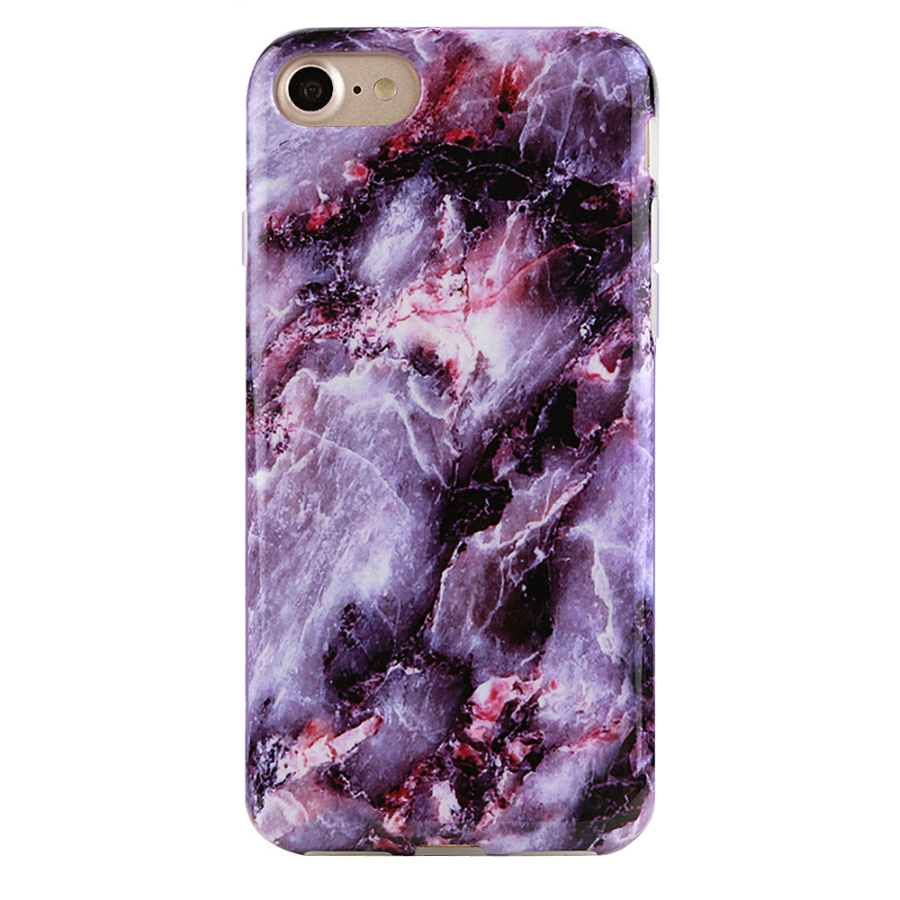 Purple Stone Marble iPhone Case – Luxury Aesthetic Phone Cover