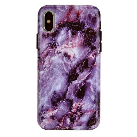 Purple Stone Marble iPhone Case – Luxury Aesthetic Phone Cover