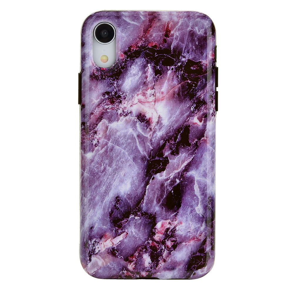 Purple Stone Marble iPhone Case – Luxury Aesthetic Phone Cover