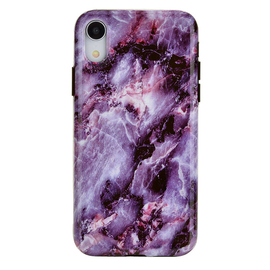Purple Stone Marble iPhone Case – Luxury Aesthetic Phone Cover