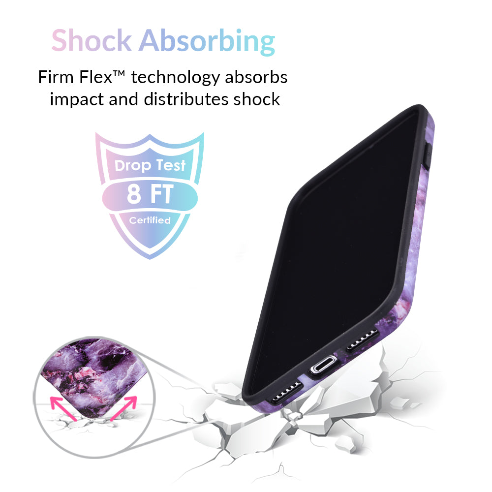 Purple Stone Marble iPhone Case – Luxury Aesthetic Phone Cover